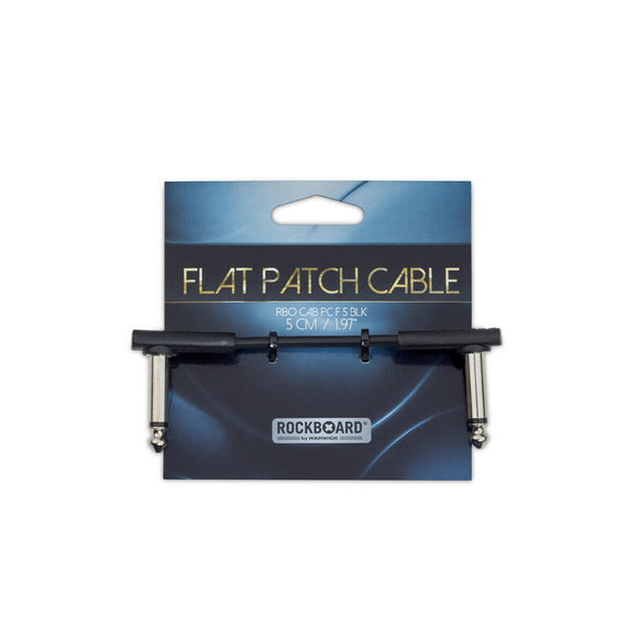 New RockBoard Flat Patch Cables Black Series 5cm (2